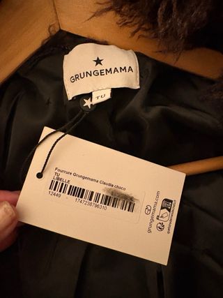 Chaqueta pelo sintético marrón talla única