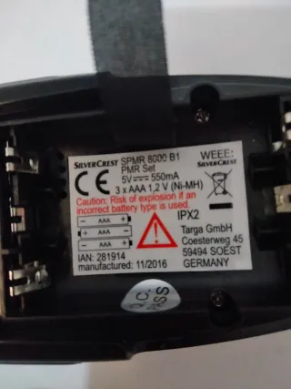 Walkie Talkie SilverCrest - Negro/Rojo