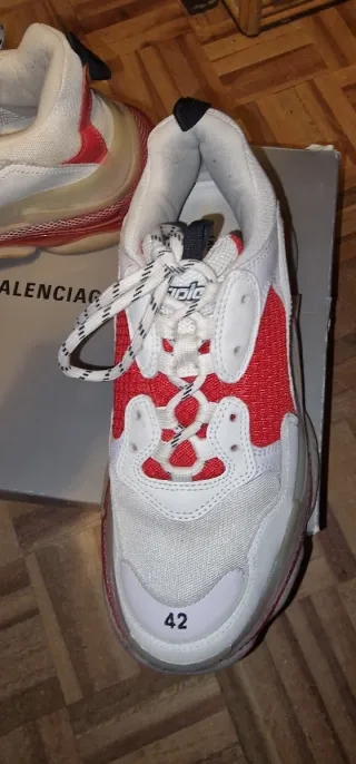 Balenciaga Triple S Rojo/Blanco con camara de air