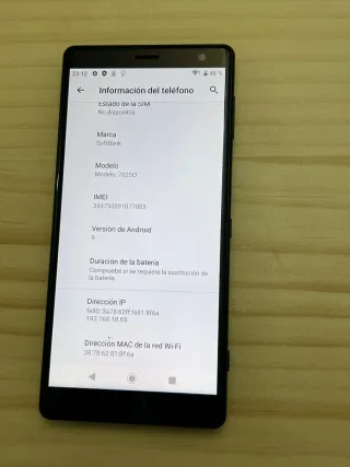 Sony Xperia XZ2 64 GB 4G LTE Nero