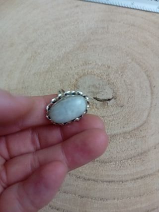 Anello Argento 925 labradorite bianca