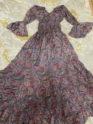 Vestido largo estampado