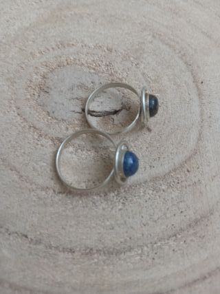 2 anelli argento pietre naturali