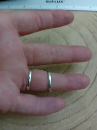 2 Anelli Argento con Pietre Malachite e Turchese