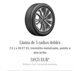 Llantas 18 pulgadas ORIGINALES MERCEDES