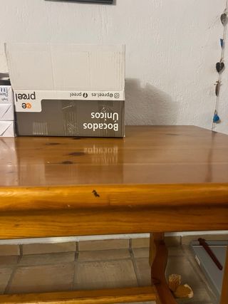 Mesa de madera rústica 160x80