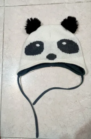 Gorro panda 6-12 meses unisex