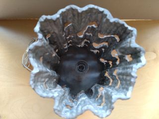 Lampada brutalista vintage Italia peltro