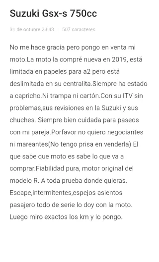 Suzuki GSX-S 750 carnet a2