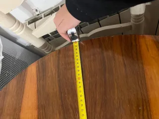 Mesa redonda extensible de madera