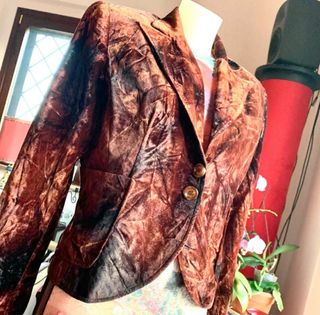 Giacca velluto goffrato vintage
