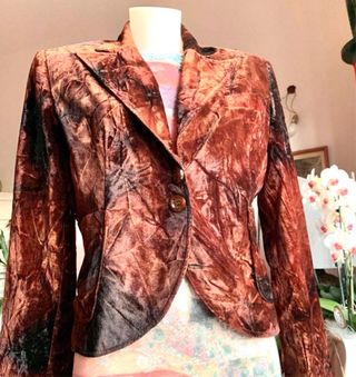 Giacca velluto goffrato vintage