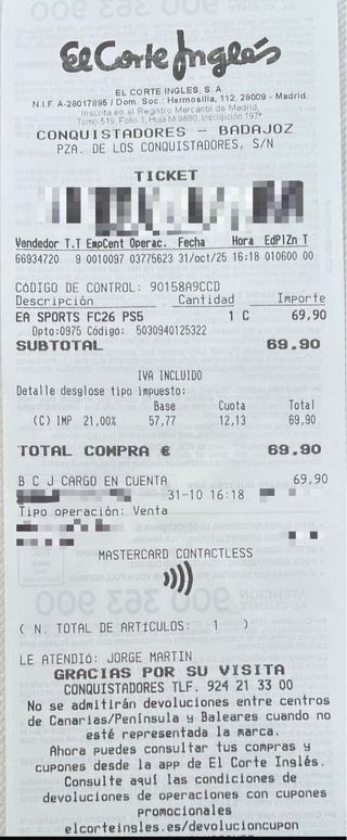FC 26 PS5 EA Sports Videojuego