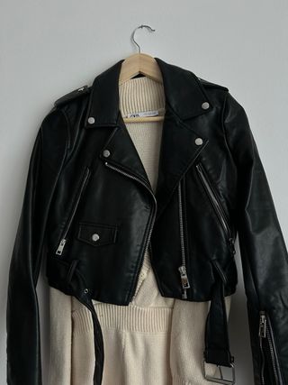 Chaqueta Biker Zara Negra