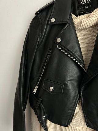 Chaqueta Biker Zara Negra