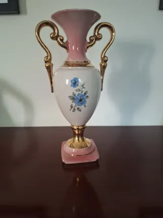 Vaso antico porcellana italiana oro rosa