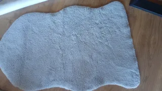 Alfombras grises de tela