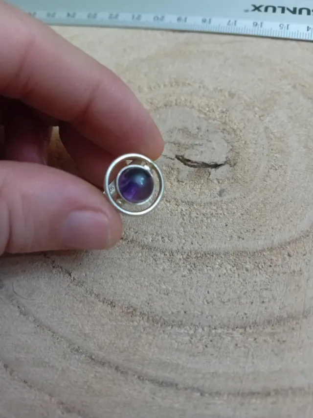 Anello pietra ametista argento 925