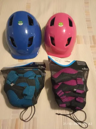 Casco y protecciones para niños
