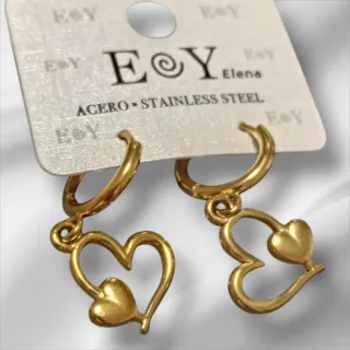 Pendientes Corazón Acero Inoxidable.