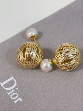 Pendientes Dior Perla y Dorado