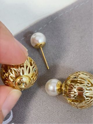 Pendientes Dior Perla y Dorado