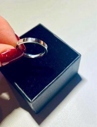 Anello Infinity Acciaio con Diamanti