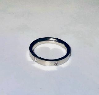 Anello Infinity Acciaio con Diamanti