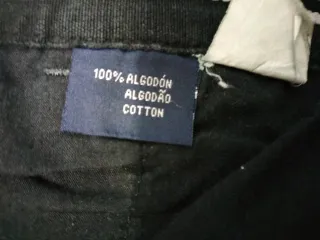 Pantalón chino cuadros vichy gris y negro.Talla 50