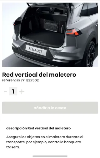 Red organizadora maletero Renault