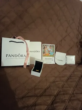 Pendientes Pandora bañado Oro con Circonitas