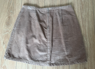 falda de pana marron