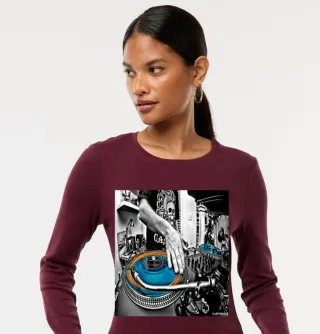 Camiseta manga larga morada