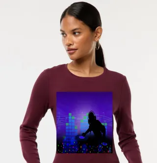 Camiseta manga larga morada