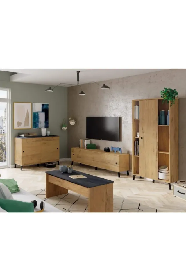 Librería Estantería Roble Gold Dorado