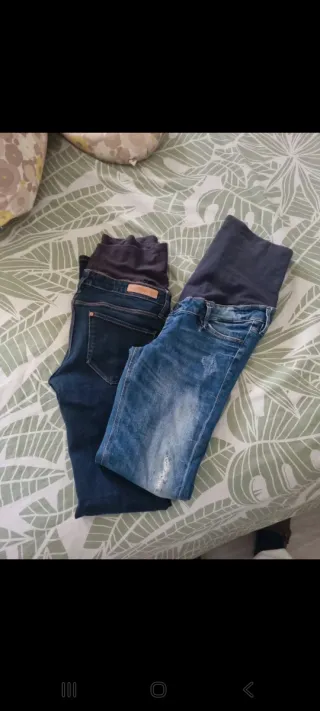 Jeans premaman blu