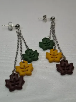 Pendientes Hojas Otoño triple