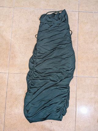 Vestido sexy SHEINBAE verde con fruncido en glúteo
