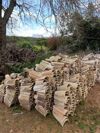 Tejas de barro antiguas
