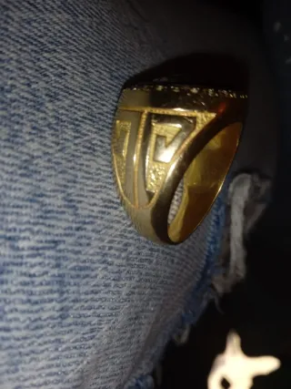 Anillo Versace Oro 18k Negro