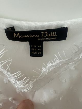 Top lencero Massimo Dutti blanco