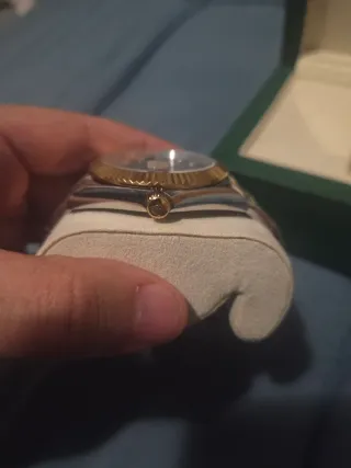 Reloj Rolex Datejust Negro Dorado y Plateado