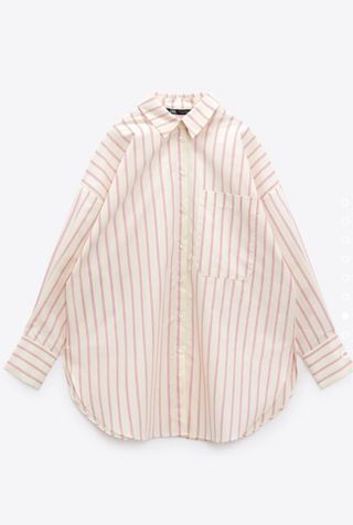 Camisa oversize rayas de Zara
