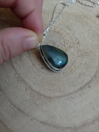 Collana goccia labradorite argento 925