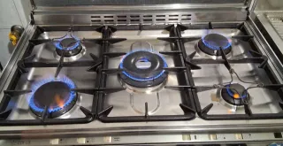 Cucina a gas Glem acciaio 6 fuochi