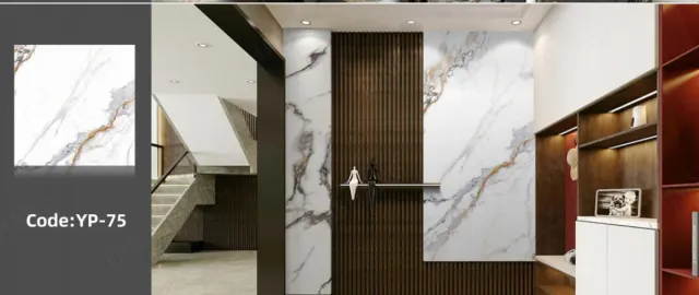 Rolo de Vinil Decorativo em Mármore Dourado