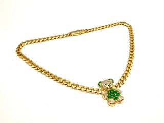 cadena oro 18k con circonita 22cm