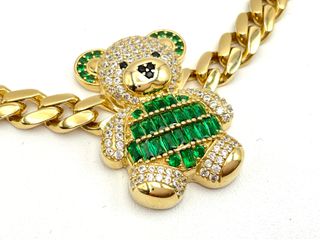 cadena oro 18k con circonita 22cm