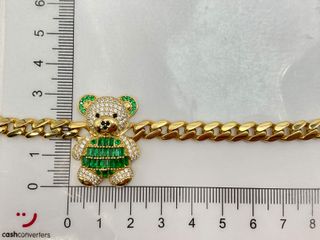 cadena oro 18k con circonita 22cm