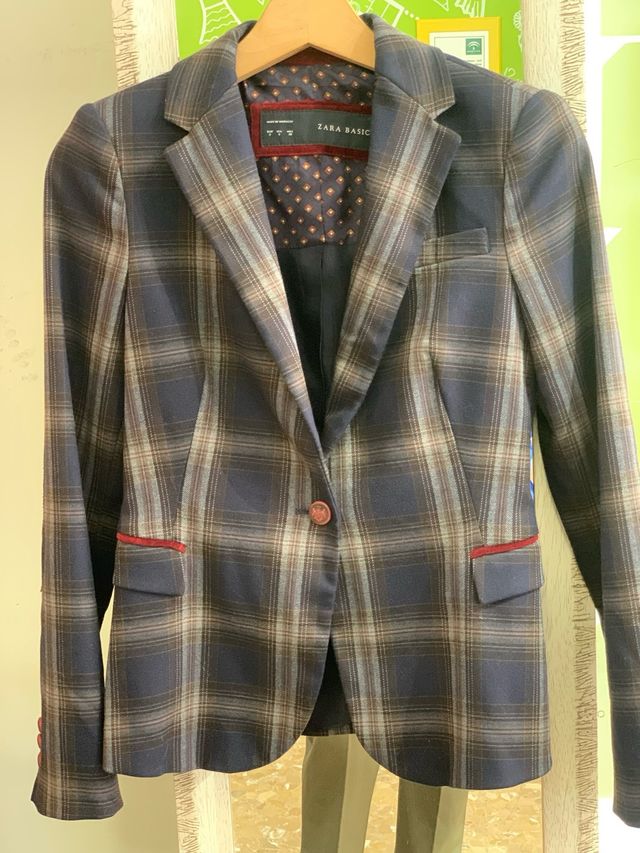 Chaqueta Zara de vestir cuadros